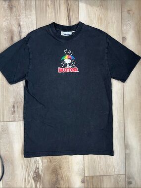 Butter Goods X Peanuts Snoopy Short Sleeve Tee Black Size Medium